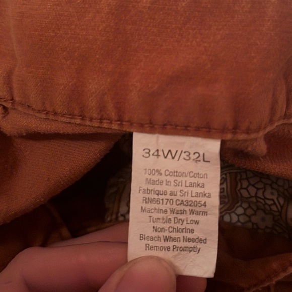 BDG Womens Rust/Orange Super Soft Moleskin 100% Cotton Boot Cut Jeans Size 34x32 - Picture 10 of 13